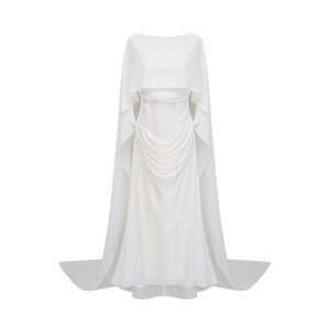 Miss Rosier Léonie White Tulle Cape & Dress Set — new, never worn or tried on